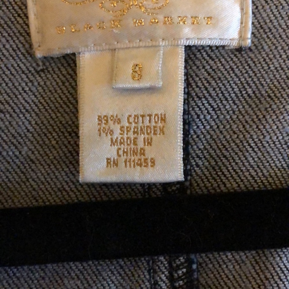 Whbm Structured Denim Jacket Single Button Sz 8 - image 6